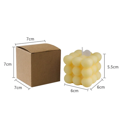 Cube bubble candle