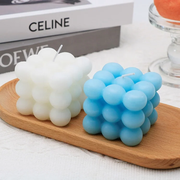 Cube bubble candle