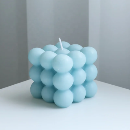 Cube bubble candle