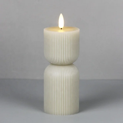 Striped Pillar Aesthetic Candle